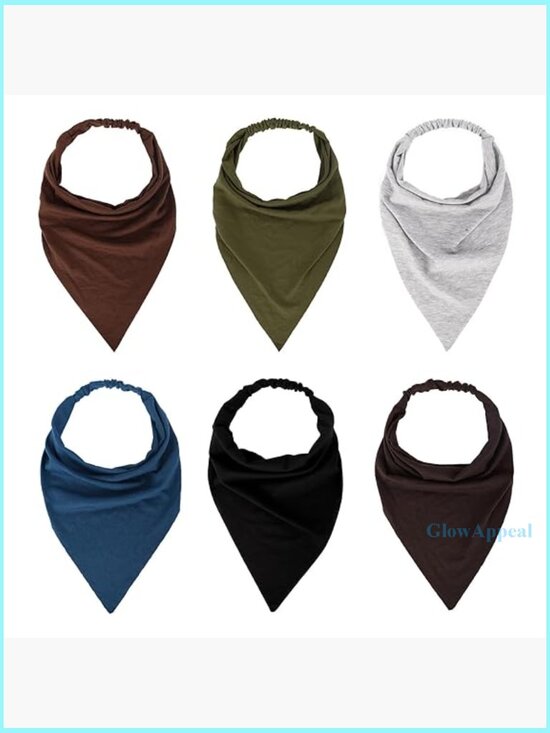 Accessories - 6-Piece Soft Elastic Headband Set for Sports and Daily Wear
